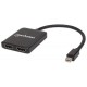 VIDEO SPLITTER MANHATTAN 1 MINI DP IN : 2 HDMI OUT USB/MST 152723
