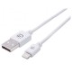 CABLE ILYNK LIGHTNING MANHATTAN 8P A USB BLANCO 3.0 MTS 390866