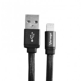 CABLE VORAGO CAB-213 USB A LIGHTNING 2 METROS NEGRO