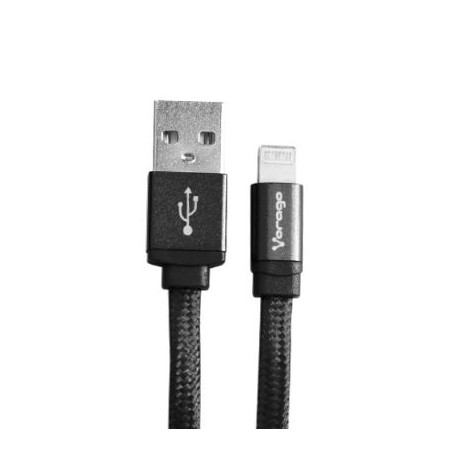 CABLE VORAGO CAB-213 USB A LIGHTNING 2 METROS NEGRO