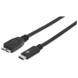 CABLE MANHATTAN USB 3.0 MICRO-B MACHO A USB 3.1 C MACHO 1M 353397