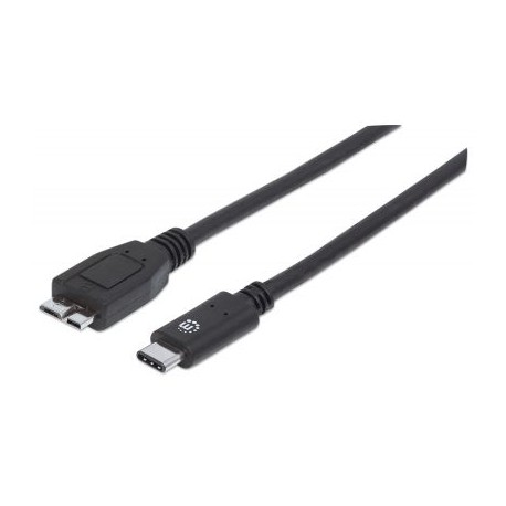 CABLE MANHATTAN USB 3.0 MICRO-B MACHO A USB 3.1 C MACHO 1M 353397
