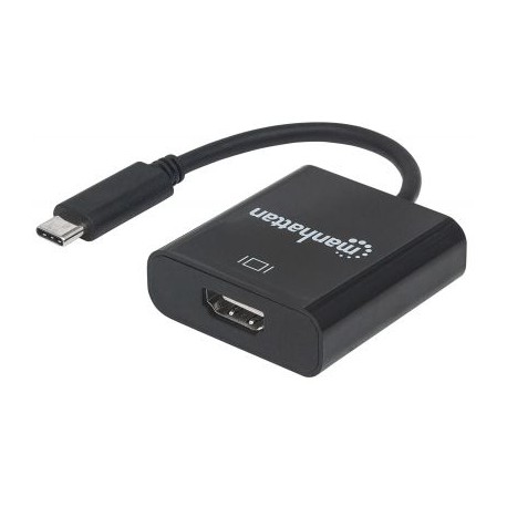 ADAPTADOR MANHATTAN USB-C 3.1 MACHO A HDMI HEMBRA NEGRO 151788