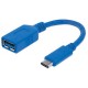 CABLE MANHATTAN USB 3.1 C MACHO A USB 3.0 A HEMBRA 15CM AZUL 353540