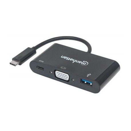 CONVERTIDOR MANHATTAN 152044 USB-C A VGA USB 3.0 A USB-C