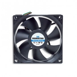 VENTILADOR GABINETE/FUENTE MANHATTAN 80MM NEGRO 3 PIN 700955