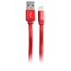 CABLE VORAGO CAB-119 ROJO USB-APPLE LIGHTNING 1 METRO ROJO BOLSA