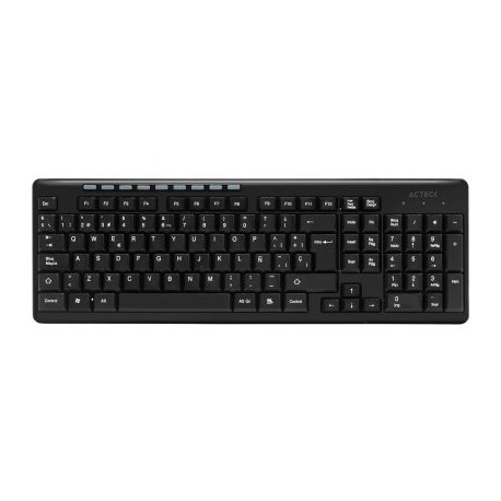 TECLADO MULTIMEDIA INALAMBRICO NEGRO ACTECK AC-913973