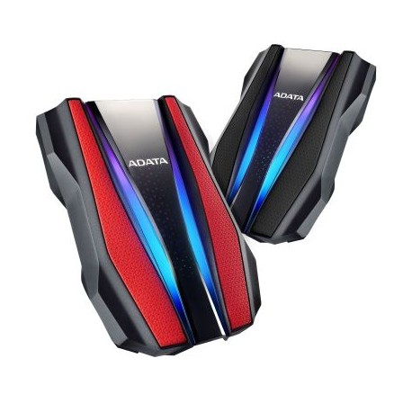 DISCO DURO EXTERNO ADATA HD770 2TB USB 3.1 ROJO RGB AHD770G-2TU32G1-CR
