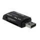 LECTOR DE TARJETAS VORAGO CR-101 SD MSD M2 TF NEGRO USB