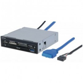 LECTOR DE TARJETAS MANHATTAN BAHIA INTERNA 3.5" USB 3.0, 34 EN 1 10197