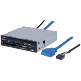 LECTOR DE TARJETAS MANHATTAN BAHIA INTERNA 3.5" USB 3.0, 48 EN 1 10196