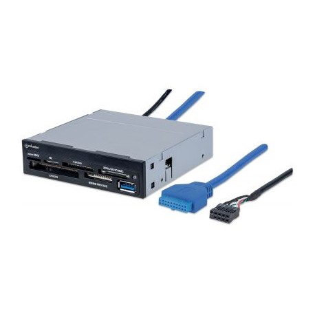 LECTOR DE TARJETAS MANHATTAN BAHIA INTERNA 3.5" USB 3.0, 48 EN 1 10196