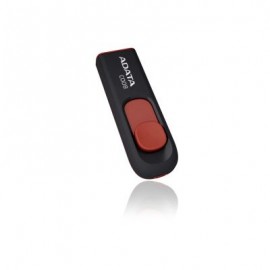 MEMORIA FLASH USB ADATA C008 16GB RETRACTIL NEGRO&ROJO (AC008-16G-RKD)