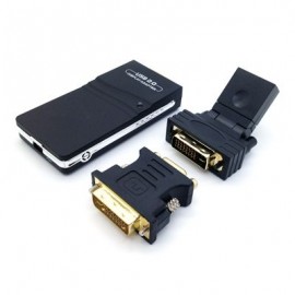 CONVERTIDOR DE VIDEO BROBOTIX 171920 USB A DVI/HDMI/SVGA NEGRO
