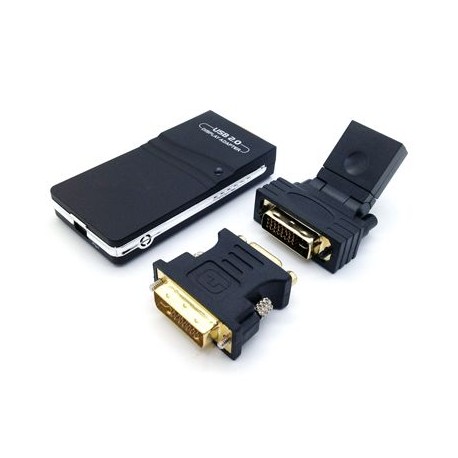 CONVERTIDOR DE VIDEO BROBOTIX 171920 USB A DVI/HDMI/SVGA NEGRO