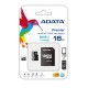 MEMORIA MICRO SDHC ADATA 16 GB C/ADAPTADOR CL10 (AUSDH16GUICL10-RA1)