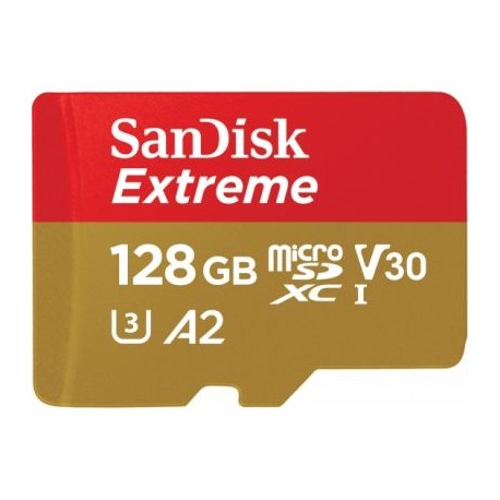 MEMORIA SANDISK MICRO SDXC EXTREME 128GB A2 V30 (SDSQXA1-128G-GN6MA)