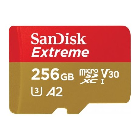 MEMORIA SANDISK MICRO SDXC EXTREME 256GB A2 V30 (SDSQXA1-256G-GN6MA)