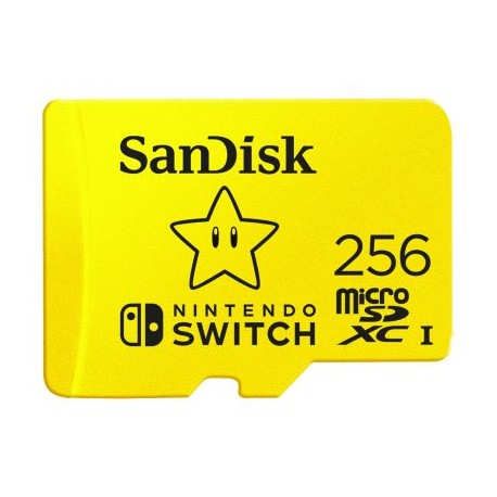 MEMORIA SANDISK MICRO SDXC NINTENDO SWITCH 256GB (SDSQXAO-256G-GNCZN)