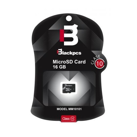 MEMORIA MICRO SDHC BLACKPCS 16GB CLLAS 10 MODELO 101 (MM10101-16)
