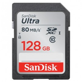 MEMORIA SD SANDISK ULTRA 128GB SDHC C10 U1 (SDSDUNC-128G-GN6IN) 80MB/S