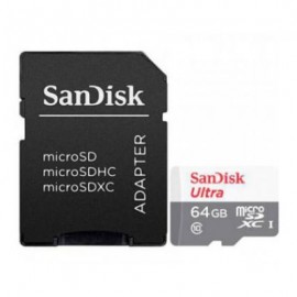 MEMORIA MICRO SD SANDISK SDXC ULTRA 64GB (SDSQUNR-064G-GN3MA)