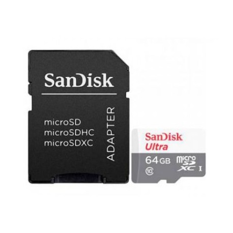 MEMORIA MICRO SD SANDISK SDXC ULTRA 64GB (SDSQUNR-064G-GN3MA)