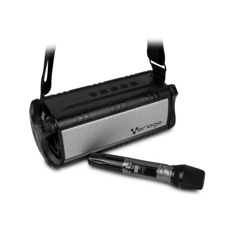 BOCINA KARAOKE VORAGO KSP-450 BLUETOOTH MICRO INALAMBRICO NEGRA