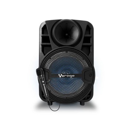BOCINA KARAOKE VORAGO KSP-301 8" RECARGABLE BT USB AUX SD MICROFONO