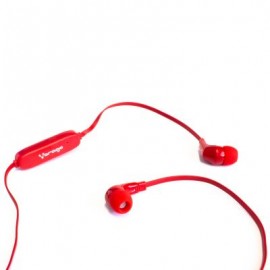 AUDÍFONOS BLUETOOTH VORAGO EPB-103 RECARGABLE MANOS LIBRES ROJO