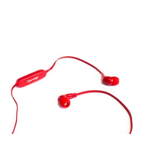 AUDÍFONOS BLUETOOTH VORAGO EPB-103 RECARGABLE MANOS LIBRES ROJO