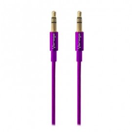 CABLE DE AUDIO VORAGO CAB-108 3.5 MM redondo METALICO ROSA BLISTER