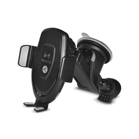 CARGADOR INALAMBRICO CON SOPORTE PARA AUTO TECHZONE TZCARGIN01 NEGRO