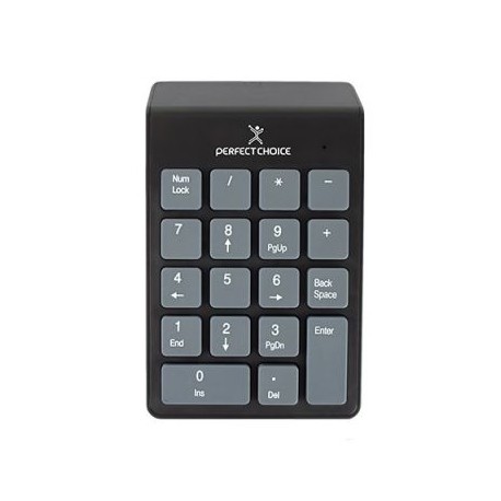 TECLADO PERFECT CHOICE PC-201014 USB NUMERICO NEGRO INALAMBRICO