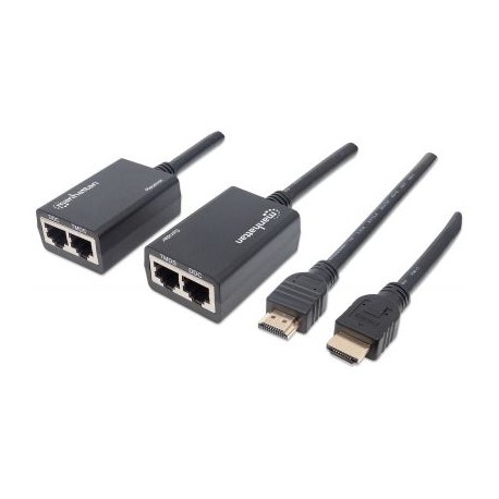 EXTENSOR VIDEO HDMI MANHATTAN, 30M VIA CAT 5/6 207386