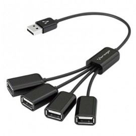 CONCENTRADOR HUB USB VORAGO HU-101 4 PUERTOS PULPO