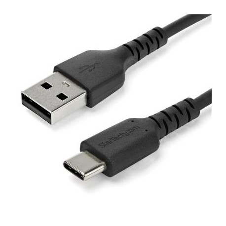 CABLE USB TIPO C STARTECH 1M NEGRO CON FIBRA ARAMIDA RUSB2AC1MB