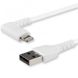 CABLE LIGHTNING STARTECH CODO USB 1M CERTIFICADO BLANCO RUSBLTMM1MWR