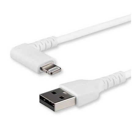CABLE LIGHTNING STARTECH CODO USB 1M CERTIFICADO BLANCO RUSBLTMM1MWR