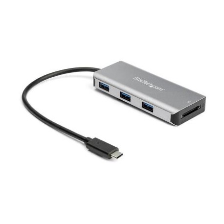 HUB USB TIPO C STARTECH 3 PUERTOS USB A, LECTOR SD 10GBPS HB31C3ASDMB
