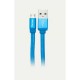 CABLE MICRO USB VORAGO CAB-113 AZUL 1 METRO BOLSA