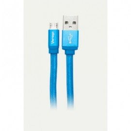 CABLE MICRO USB VORAGO CAB-113 AZUL 1 METRO BOLSA