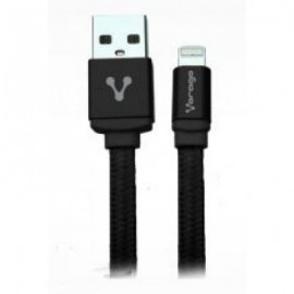 CABLE USB A LIGHTNING VORAGO CAB-119 NEGRO 1 METRO BOLSA