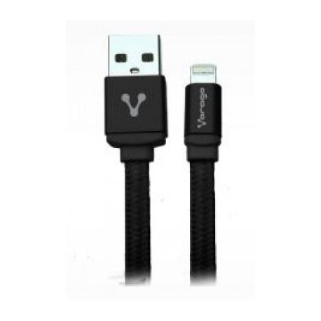 CABLE USB A LIGHTNING VORAGO CAB-119 NEGRO 1 METRO BOLSA