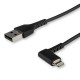 CABLE USB A LIGHTNING STARTECH 2M CERTIFICADO NEGRO RUSBLTMM2MBR