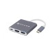ADAPTADOR USB TIPO C A HDMI NACEB NA-0111 HDMI + USB 3.0 + PD PLATA