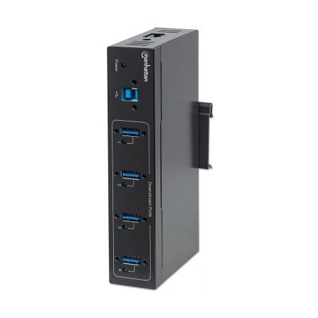 HUB USB 3.0 INDUSTRIAL MANHATTAN 161411 4 PUERTOS NEGRO