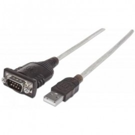 CONVERTIDOR MANHATTAN USB A SERIAL DB9M 1.8M 115 KBPS 151832
