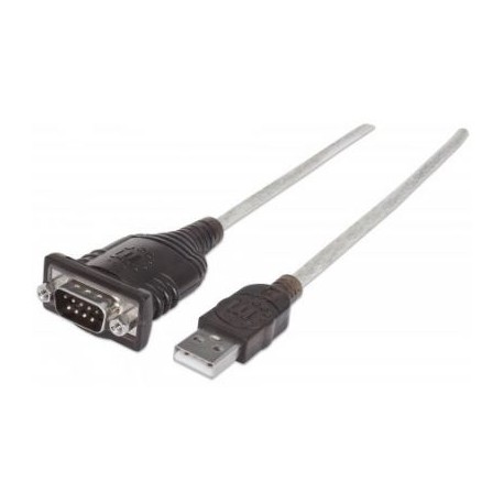 CONVERTIDOR MANHATTAN USB A SERIAL DB9M 1.8M 115 KBPS 151832